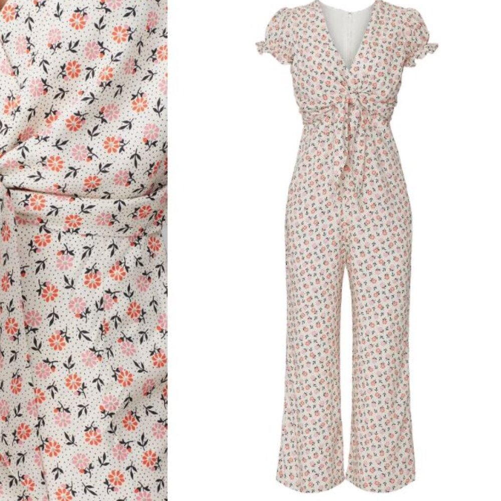 Capulet Jules Jumpsuit Floral Short Sleeve Women's Size XS Petite